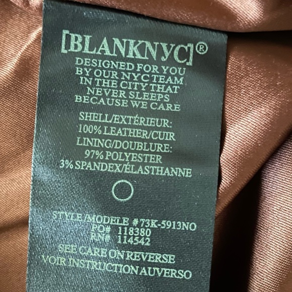 NWT Blank NYC 100% Suede Leather Moto Jacket Red Brick Color Size S - Picture 6 of 7